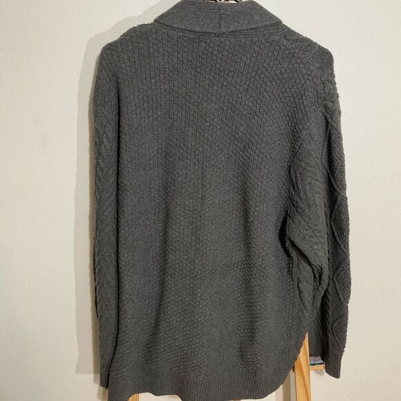 Sweater fall, casual, long sleeve shell collar buttons down cableknit cardigan s - Picture 2 of 4